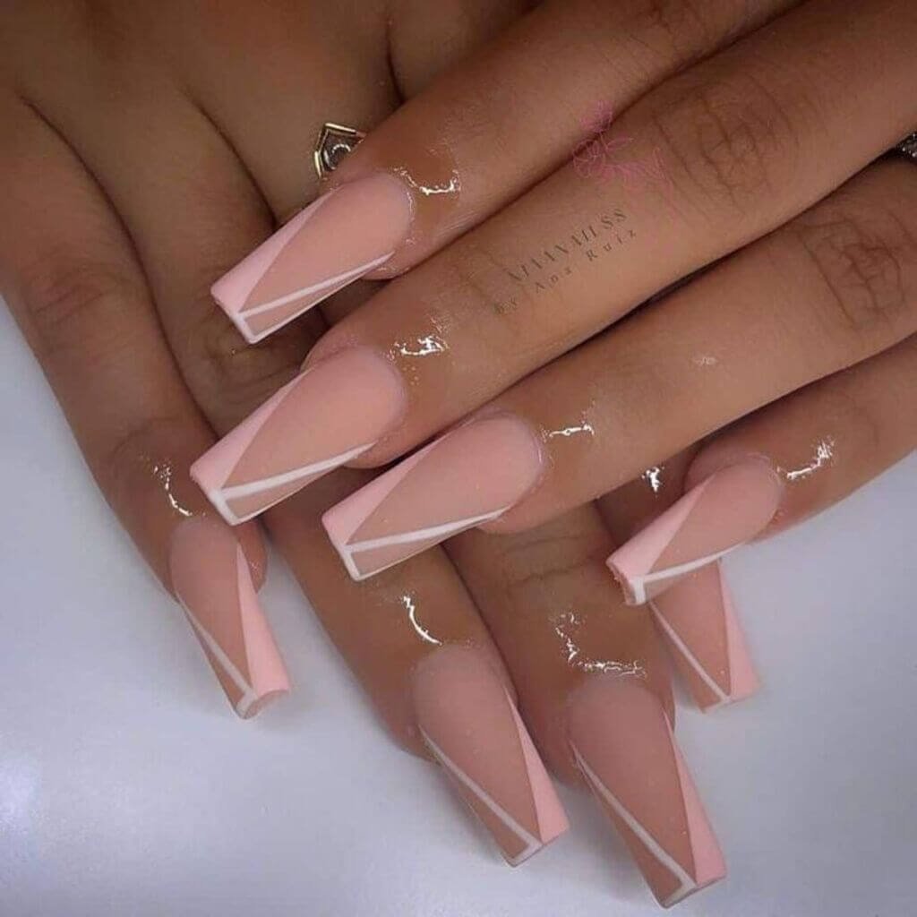 Nude coffin nails